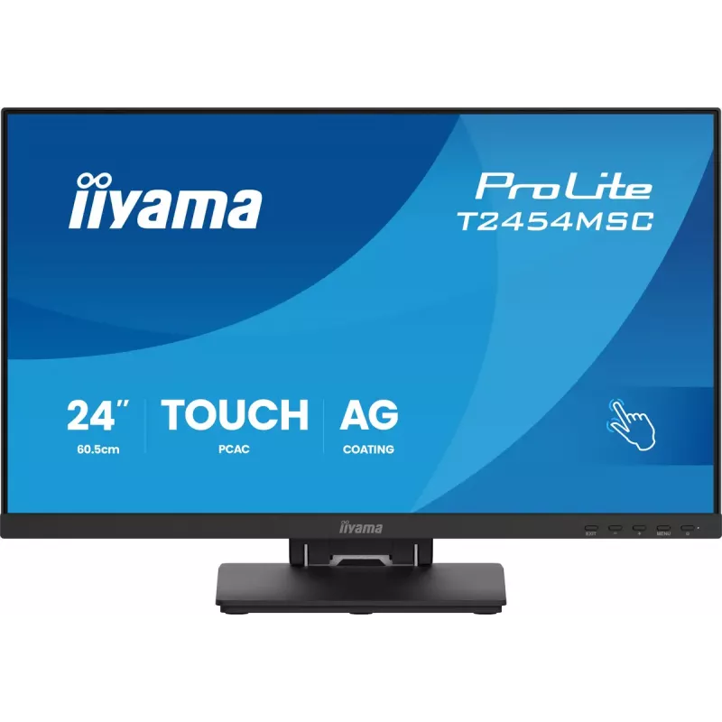 iiyama ProLite T2454MSC-B3AG computer monitor 60.5 cm (23.8 inch) 1920 x 1080 pixels Full HD LED Touchscreen Multi-user Black