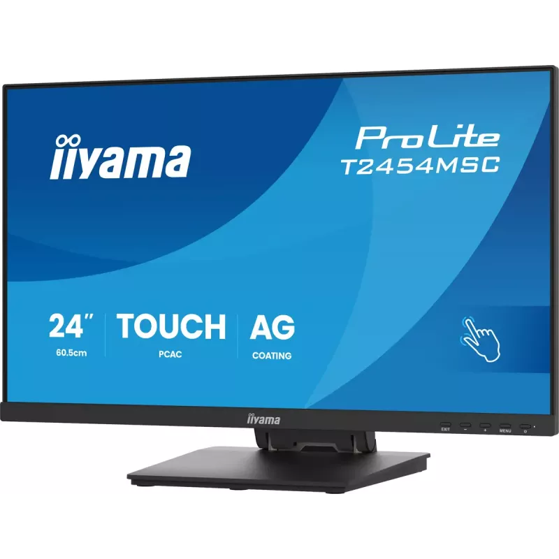 iiyama ProLite T2454MSC-B3AG computer monitor 60.5 cm (23.8 inch) 1920 x 1080 pixels Full HD LED Touchscreen Multi-user Black