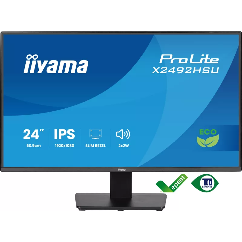 iiyama ProLite X2492HSU-B1 computer monitor 60.5 cm (23.8 inch) 1920 x 1080 pixels Full HD LED Black