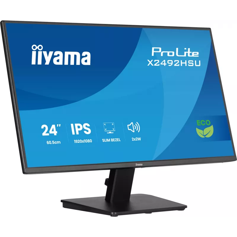 iiyama ProLite X2492HSU-B1 computer monitor 60.5 cm (23.8 inch) 1920 x 1080 pixels Full HD LED Black