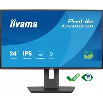 iiyama ProLite XB2492HSU-B1 computer monitor 60.5 cm (23.8 inch) 1920 x 1080 pixels Full HD LED Black
