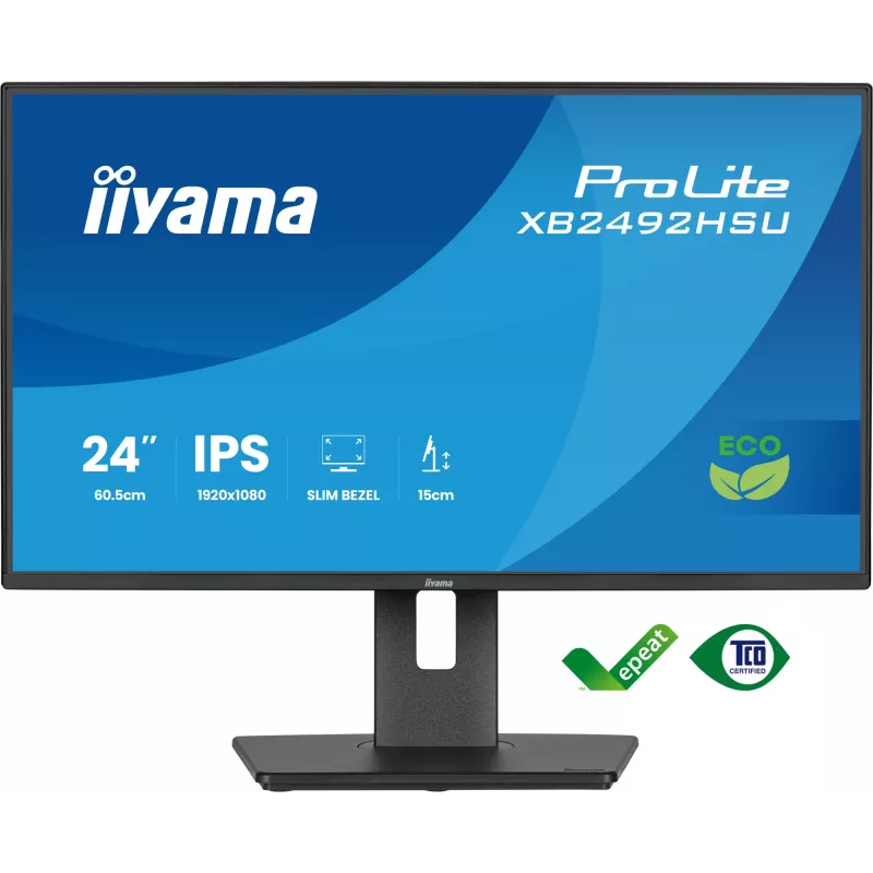 iiyama ProLite XB2492HSU-B1 computer monitor 60.5 cm (23.8 inch) 1920 x 1080 pixels Full HD LED Black