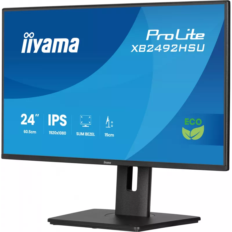 iiyama ProLite XB2492HSU-B1 computer monitor 60.5 cm (23.8 inch) 1920 x 1080 pixels Full HD LED Black