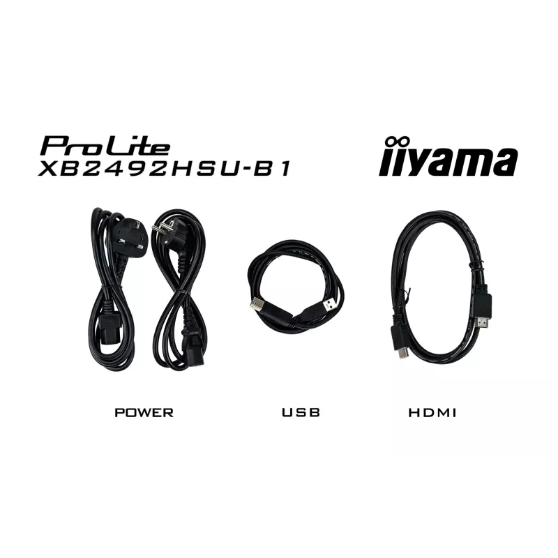 iiyama ProLite XB2492HSU-B1 computer monitor 60.5 cm (23.8 inch) 1920 x 1080 pixels Full HD LED Black