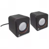 Manhattan 2600 Series Speaker System 161435, 2.0 Stereo, USB Powered, 6 W RMS, 90 - 20000 Hz, Black