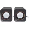 Manhattan 2600 Series Speaker System 161435, 2.0 Stereo, USB Powered, 6 W RMS, 90 - 20000 Hz, Black