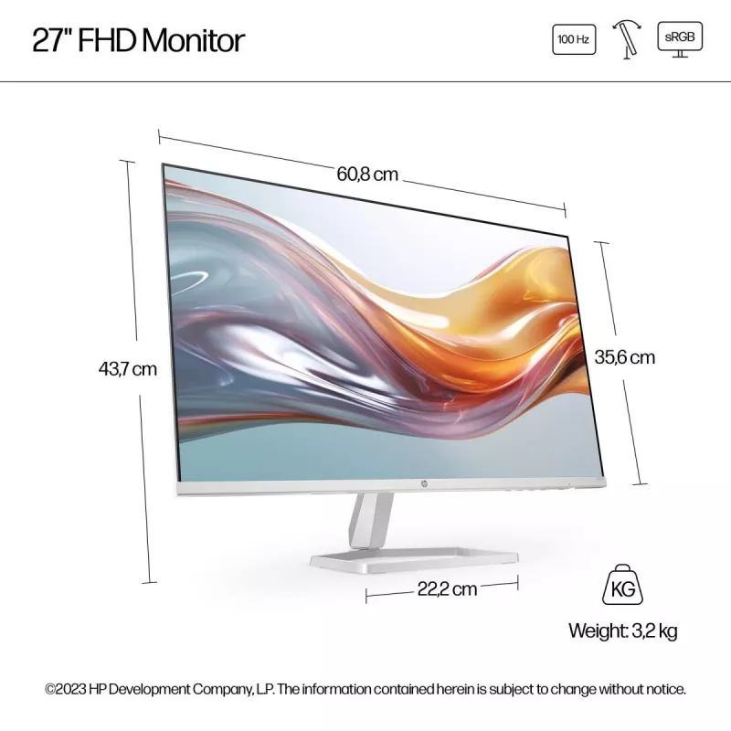 HP Desktop Monitor - Series 5 527sw - 27in - 1920x1080 (FHD) - IPS