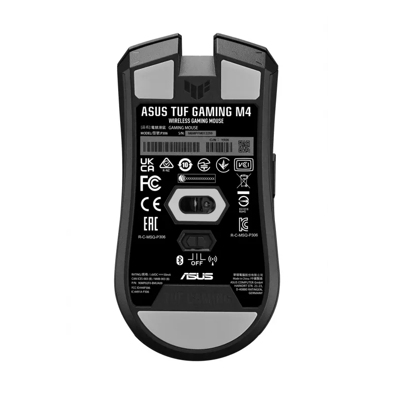 ASUS TUF Gaming M4 Wireless mouse Right-hand RF Wireless + Bluetooth Optical 12000 DPI