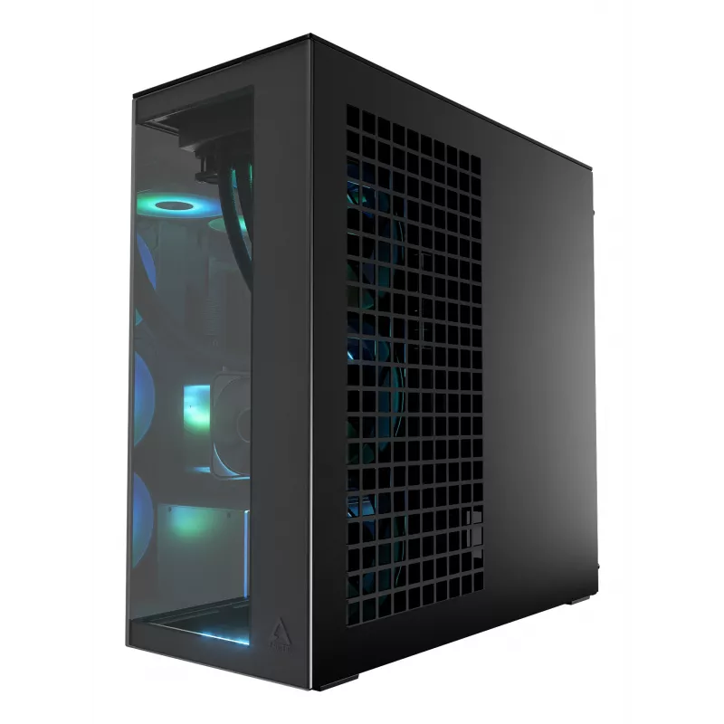 ARCTIC Xtender VG (Mirror Black) Premium E-ATX PC Case with Vertical GPU Mounting