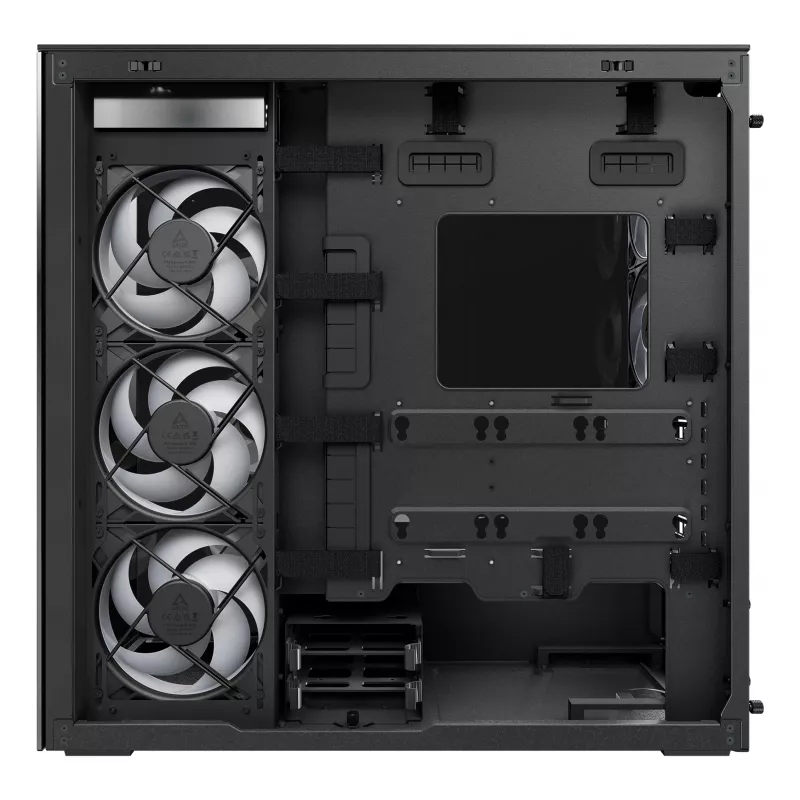 ARCTIC Xtender VG (Mirror Black) Premium E-ATX PC Case with Vertical GPU Mounting