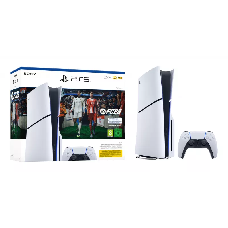 Sony PlayStation 5 + EA Sports FC 26 Bundle 1 TB Wi-Fi Black, White