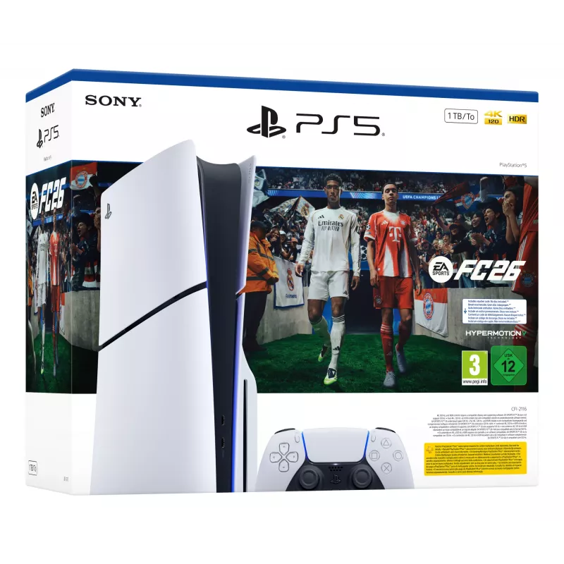 Sony PlayStation 5 + EA Sports FC 26 Bundle 1 TB Wi-Fi Black, White