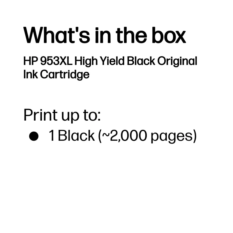 HP 953XL High Yield Black Original Ink Cartridge