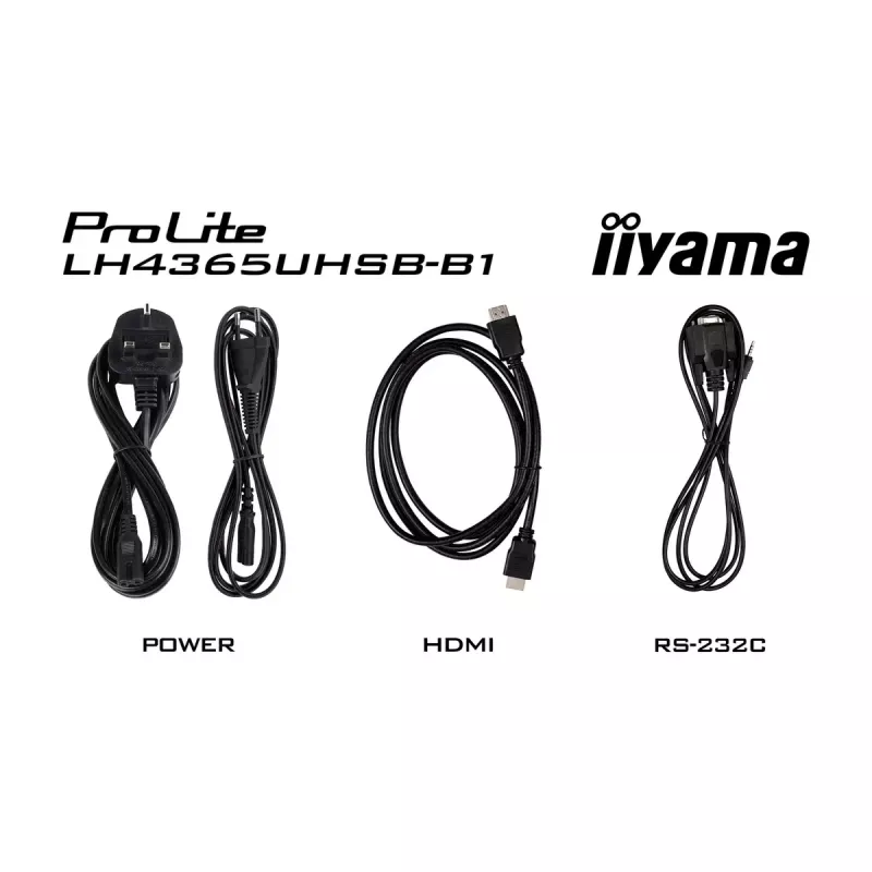iiyama LH4365UHSB-B1 Signage Display Kiosk design 108 cm (42.5 inch) LED Wi-Fi 800 cd/m² 4K Ultra HD Black Built-in processor Android 11 24/7