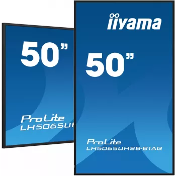 iiyama LH5065UHSB-B1AG Signage Display Digital signage flat panel 125.7 cm (49.5 inch) LCD Wi-Fi 800 cd/m² 4K Ultra HD Black Built-in processor Android 11 24/7