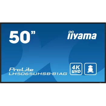 iiyama LH5065UHSB-B1AG Signage Display Digital signage flat panel 125.7 cm (49.5 inch) LCD Wi-Fi 800 cd/m² 4K Ultra HD Black Built-in processor Android 11 24/7