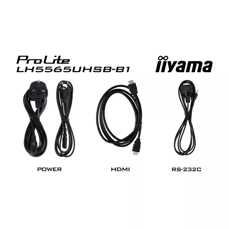 iiyama LH5565UHSB-B1 Signage Display Kiosk design 138.7 cm (54.6 inch) LED Wi-Fi 800 cd/m² 4K Ultra HD Black Built-in processor Android 11 24/7