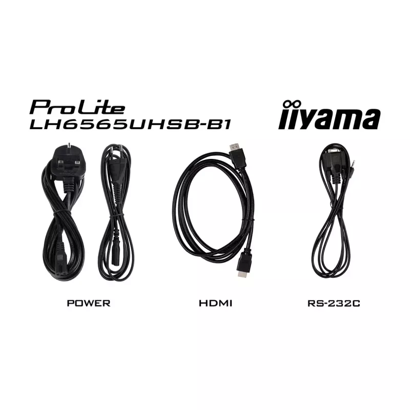 iiyama LH6565UHSB-B1 Signage Display Kiosk design 163.8 cm (64.5 inch) LED Wi-Fi 800 cd/m² 4K Ultra HD Black Built-in processor Android 11 24/7