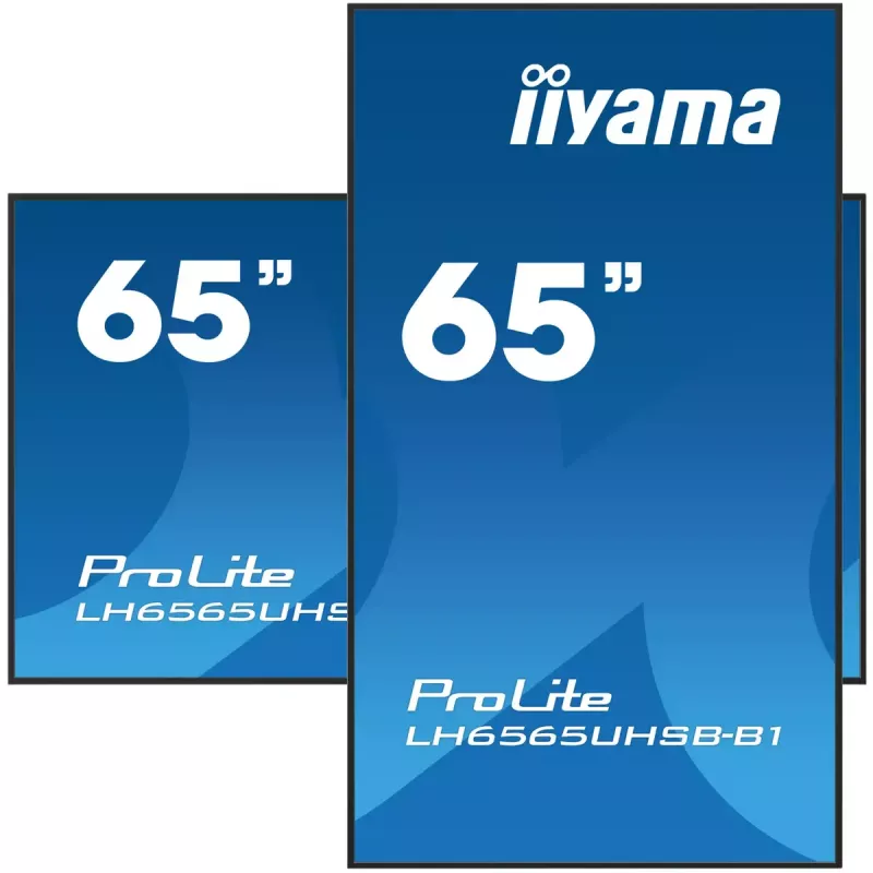 iiyama LH6565UHSB-B1 Signage Display Kiosk design 163.8 cm (64.5 inch) LED Wi-Fi 800 cd/m² 4K Ultra HD Black Built-in processor Android 11 24/7
