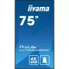 iiyama LH7565UHSB-B1 Signage Display Kiosk design 189.2 cm (74.5 inch) LED Wi-Fi 800 cd/m² 4K Ultra HD Black Built-in processor Android 11 24/7