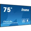 iiyama LH7565UHSB-B1 Signage Display Kiosk design 189.2 cm (74.5 inch) LED Wi-Fi 800 cd/m² 4K Ultra HD Black Built-in processor Android 11 24/7