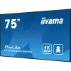 iiyama LH7565UHSB-B1 Signage Display Kiosk design 189.2 cm (74.5 inch) LED Wi-Fi 800 cd/m² 4K Ultra HD Black Built-in processor Android 11 24/7