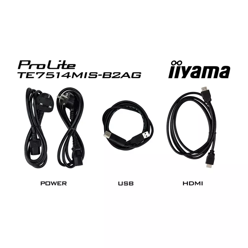 iiyama PROLITE TE7514MIS-B2AG Kiosk design 190.5 cm (75 inch) LCD Wi-Fi 435 cd/m² 4K Ultra HD Black Touchscreen Built-in processor Android 24/7