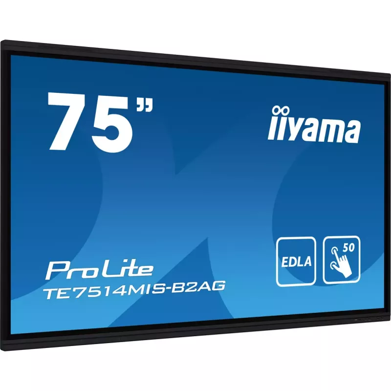 iiyama PROLITE TE7514MIS-B2AG Kiosk design 190.5 cm (75 inch) LCD Wi-Fi 435 cd/m² 4K Ultra HD Black Touchscreen Built-in processor Android 24/7
