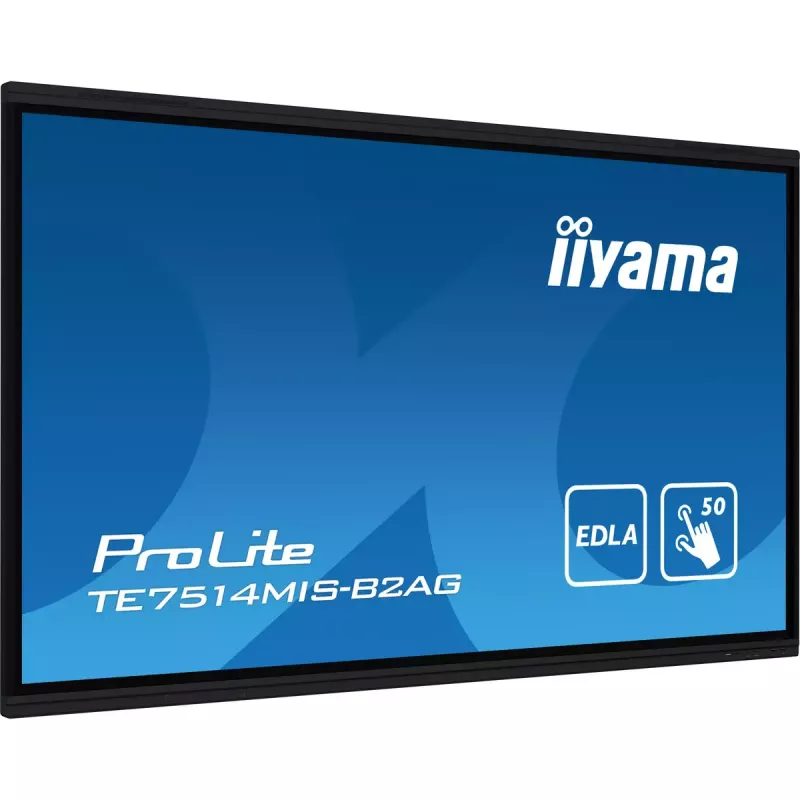 iiyama PROLITE TE7514MIS-B2AG Kiosk design 190.5 cm (75 inch) LCD Wi-Fi 435 cd/m² 4K Ultra HD Black Touchscreen Built-in processor Android 24/7