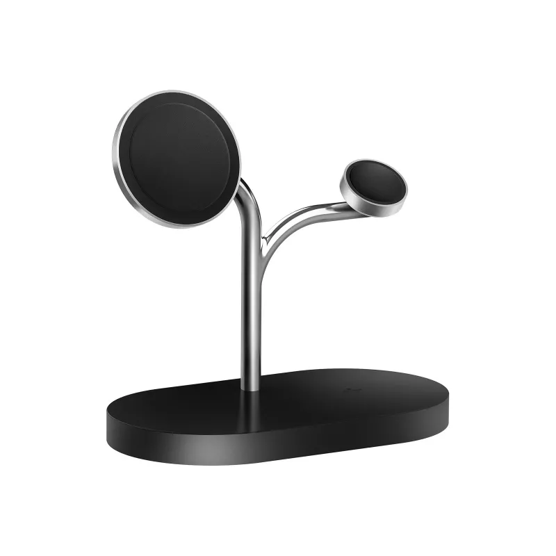 Samsung GP-PWU024WIABW mobile device charger Headset, Smartphone, Smartwatch Black, Silver USB Wireless charging Indoor