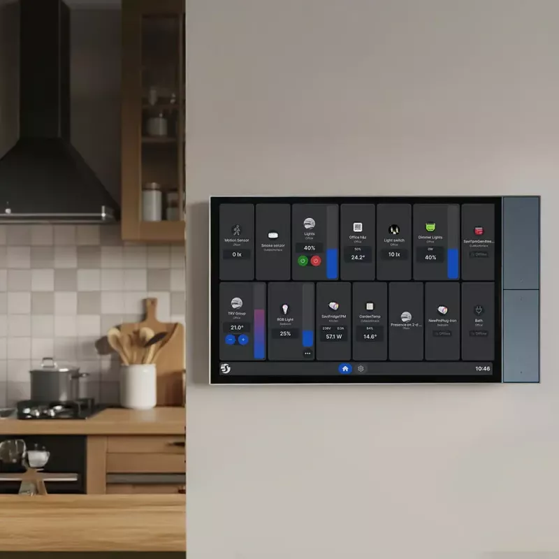 Wall display panel Shelly Wall Display XL — 10.1 inch capacitive touchscreen, 1280×752, Android, 1.8 GHz CPU, 2 GB RAM, 100–240V