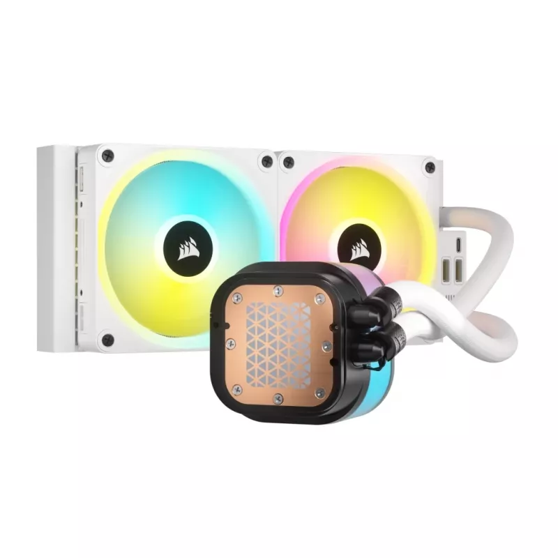 CORSAIR CPU Cooler - Icue Link H100I RGB Aio Liquid Cooler - White