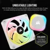 CORSAIR CPU Cooler - Icue Link H100I RGB Aio Liquid Cooler - White