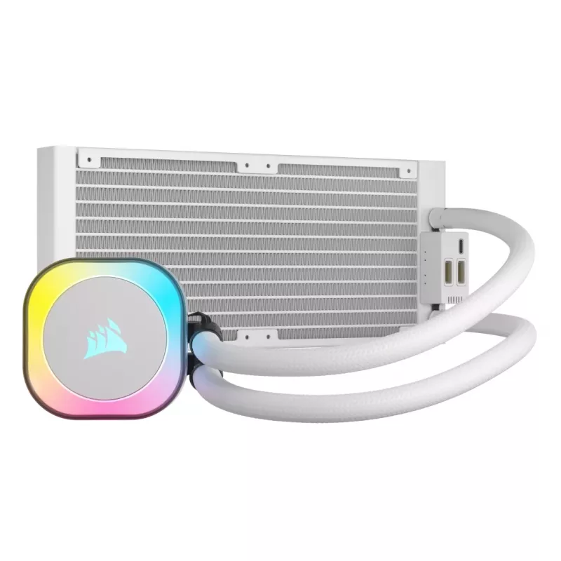 CORSAIR CPU Cooler - Icue Link H100I RGB Aio Liquid Cooler - White