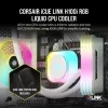 CORSAIR CPU Cooler - Icue Link H100I RGB Aio Liquid Cooler - White
