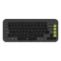 LOGITECH Wireless Keyboard - Pop Icon Keys - Graphite & Green Qwertz German