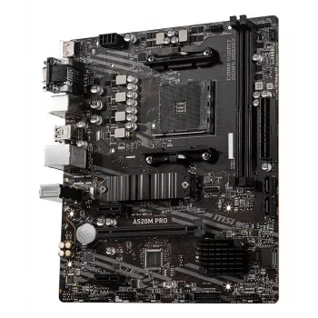MSI A520M PRO motherboard AMD A520 Socket AM4 micro ATX