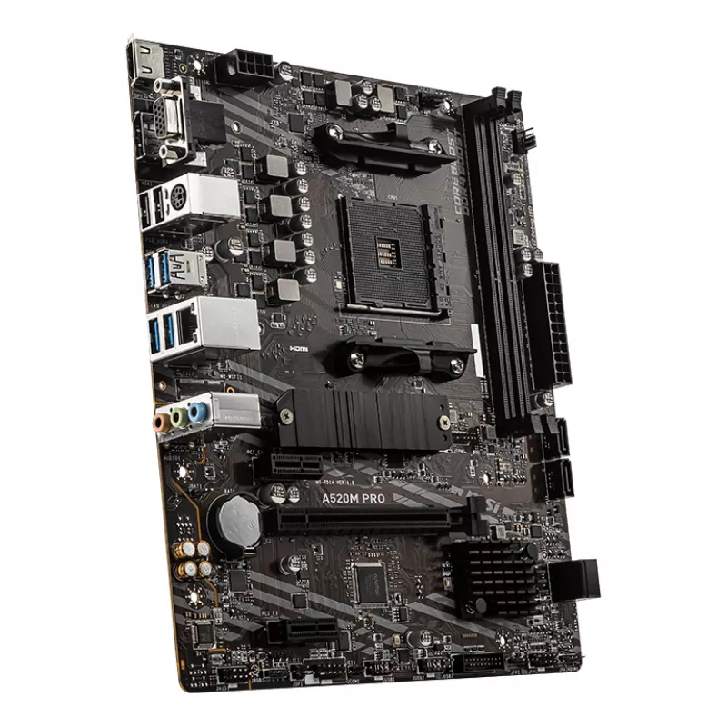 MSI A520M PRO motherboard AMD A520 Socket AM4 micro ATX