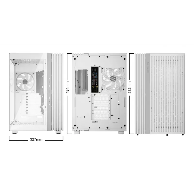 PC Case bequiet! LIGHT BASE 900 FX Full Tower White — Full Tower, XL-ATX, RGB fans, 49.5 cm GPU, 190 mm CPU cooler