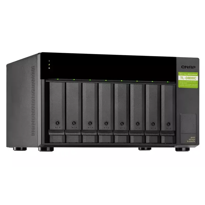 QNAP TL-D800C - Festplatten-Array - JBOD - 8 Schächte (SATA-600) - USB 3.2 Gen 2 (extern)