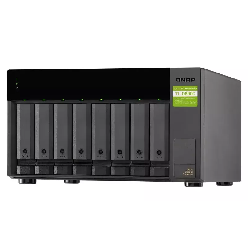QNAP TL-D800C - Festplatten-Array - JBOD - 8 Schächte (SATA-600) - USB 3.2 Gen 2 (extern)