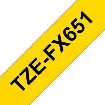 Brother TZE-FX651 label-making tape Black on yellow TZ