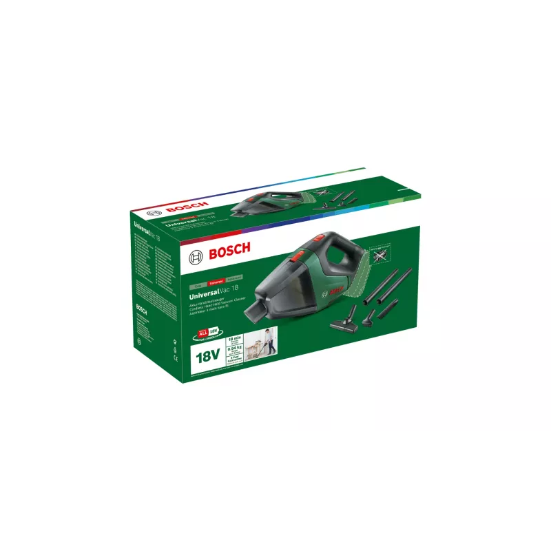 Bosch UniversalVac 18 2-in-1 stick vacuum Battery Dry Bagless Black, Green