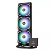 All-in-one liquid cooler ENERMAX Aquafusion II 360 mm, 120 mm fans, 380 W TDP, Black