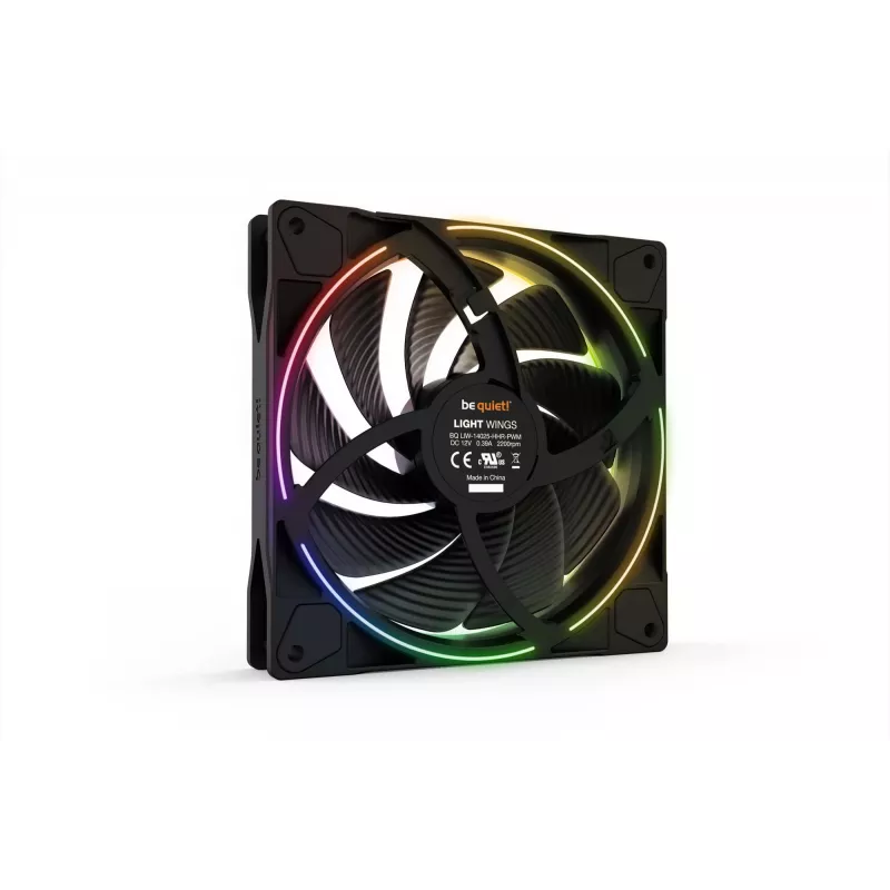 be quiet Light Wings 140mm ARGB PWM High Speed Fan Black 3 Pack