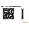 be quiet Light Wings 140mm ARGB PWM High Speed Fan Black 3 Pack