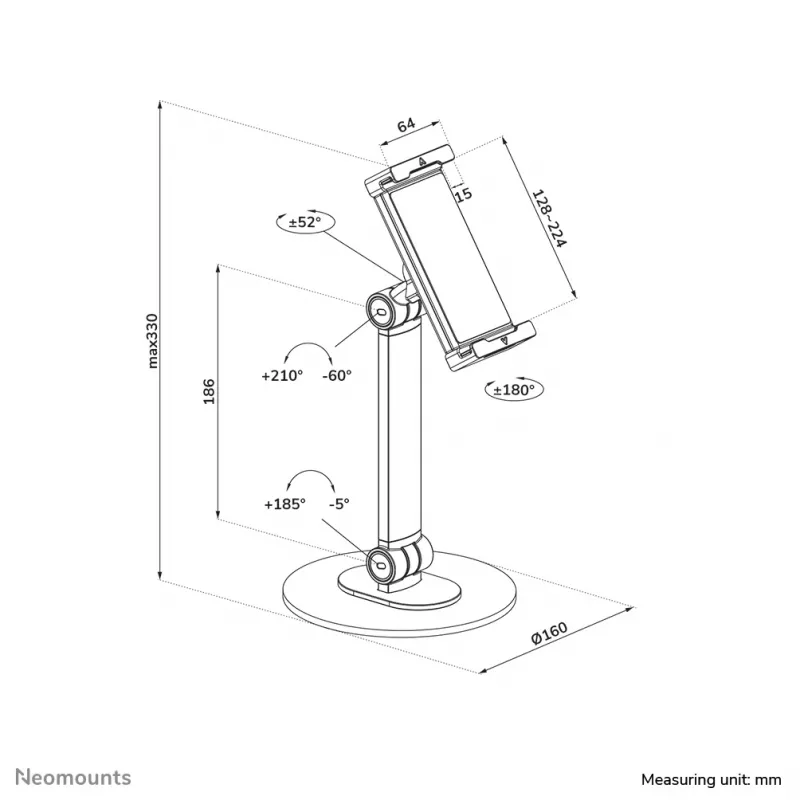 Neomounts DS15-540WH1 Tablet stand 4.7-12.9 inch - universal