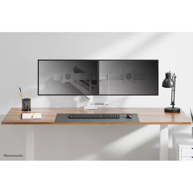 Neomounts DS75-450WH2 Monitor arm 17-32 inch - gas spring - Topfix - 180°-stop