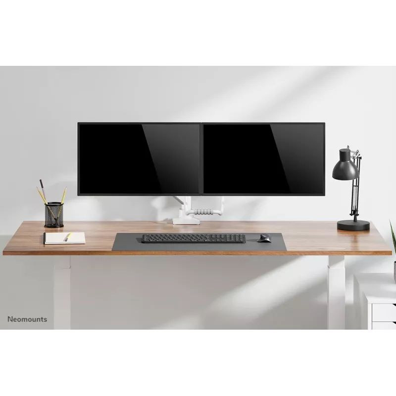 Neomounts DS75-450WH2 Monitor arm 17-32 inch - gas spring - Topfix - 180°-stop