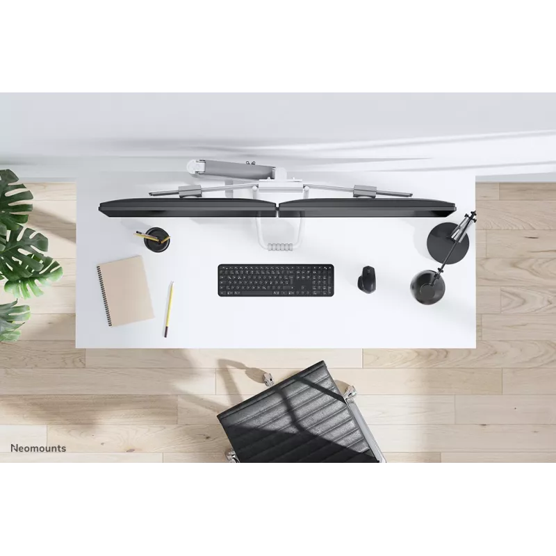 Neomounts DS75-450WH2 Monitor arm 17-32 inch - gas spring - Topfix - 180°-stop